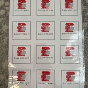 Baked with Love Stickers